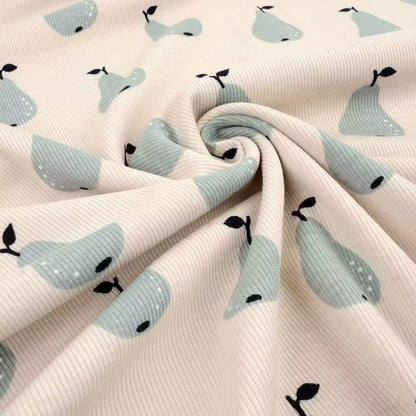 Bio Rib Jersey Birnen salbei