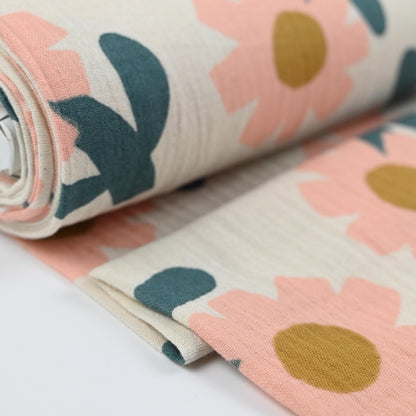 Bio-Musselin Blumen peach | Jennifer Bouron - elli&else
