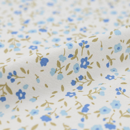 Jersey kleine Blumen blau