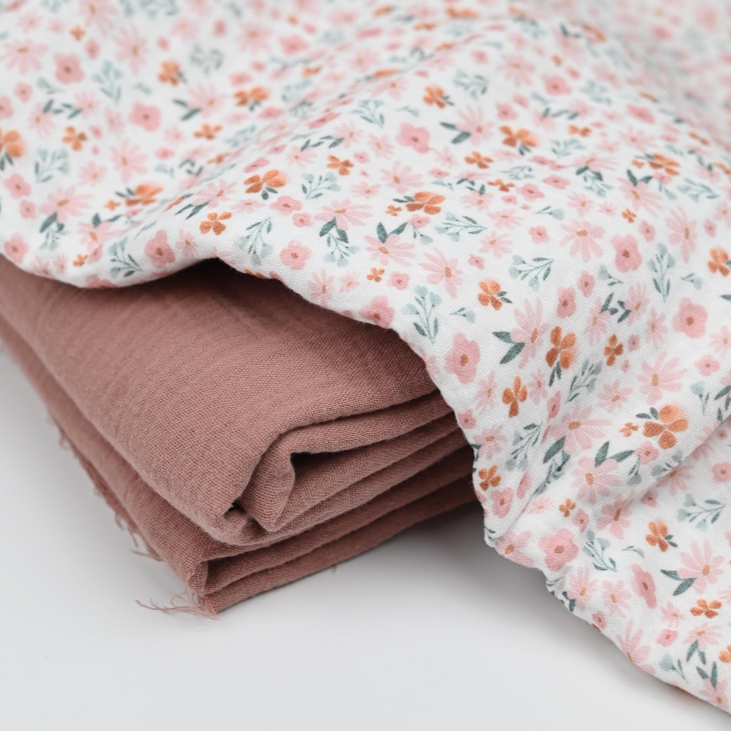 Musselin Blütenmix rosa