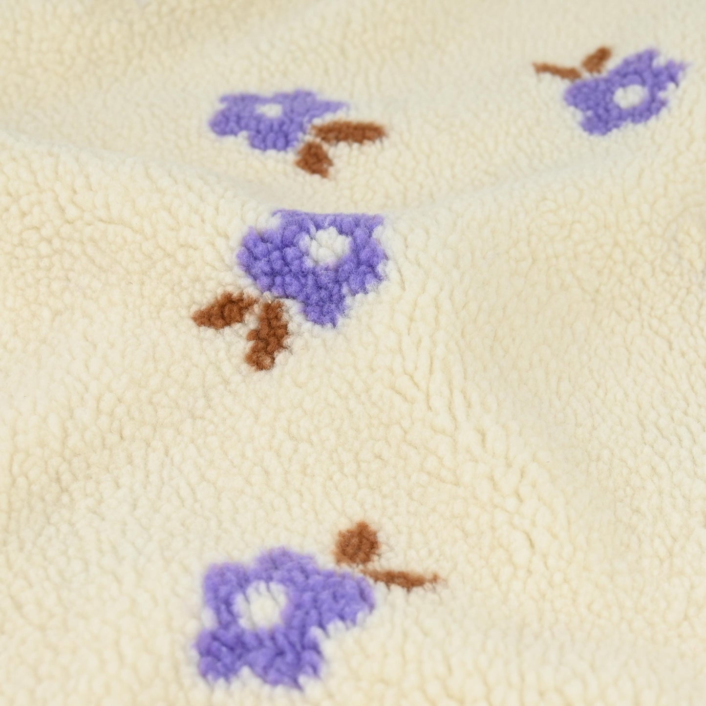 Teddy Stoff Blumen lila