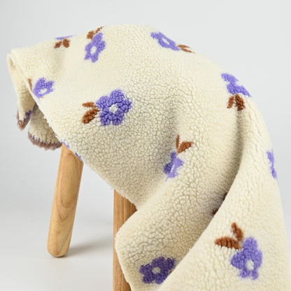 Teddy Stoff Blumen lila