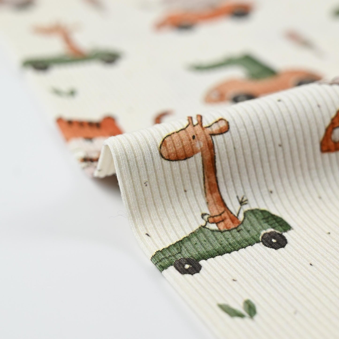Rib Jersey Tiere im Auto