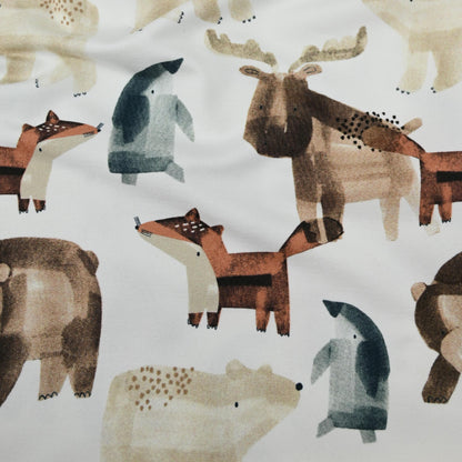 Bio French Terry wilde Tiere