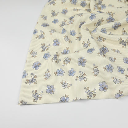 Rib Jersey Blumen Vergissmeinnicht