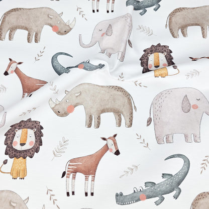 Jersey Afrika: Elefant, Löwe, Nashorn Meterware - elli&else