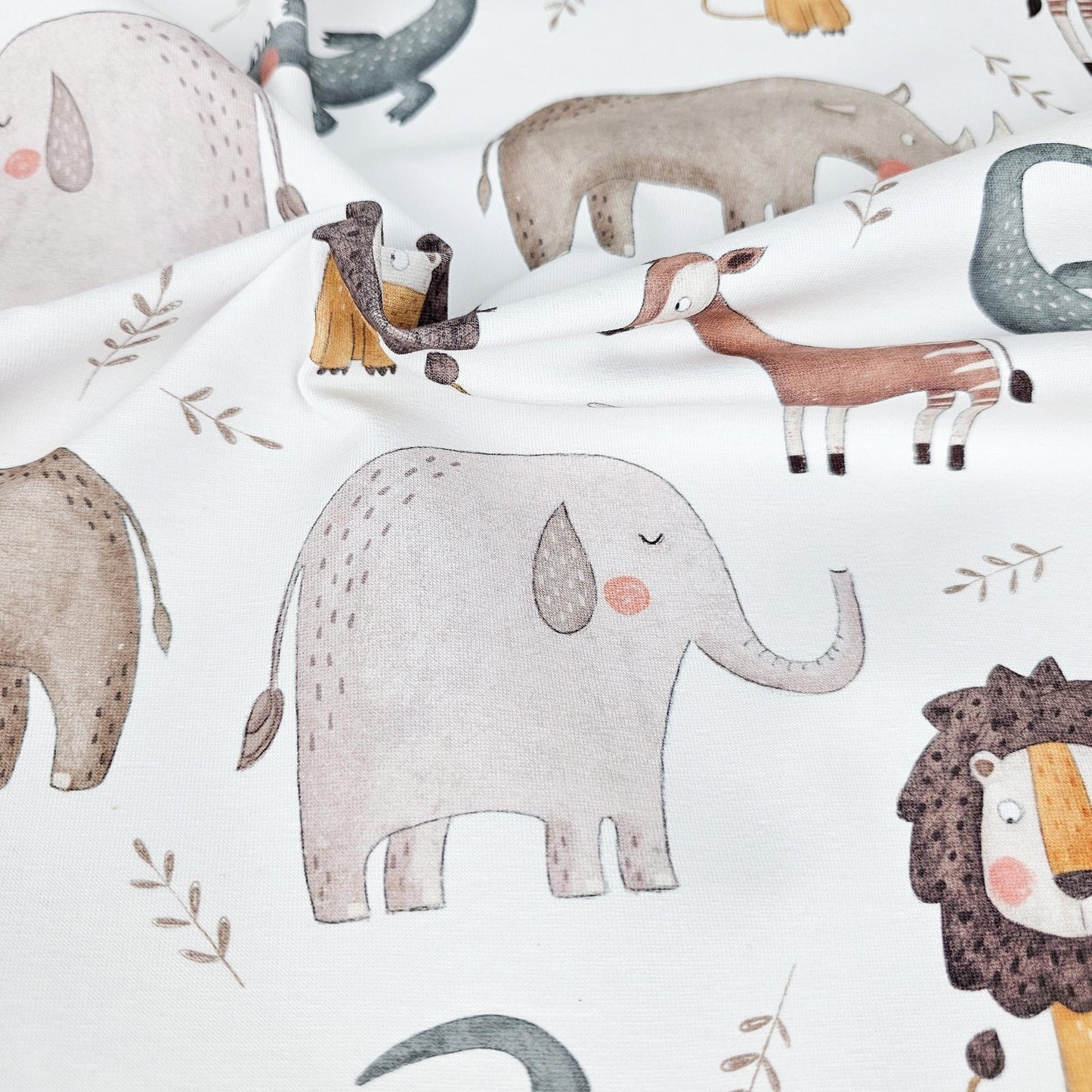 Jersey Afrika: Elefant, Löwe, Nashorn Meterware - elli&else