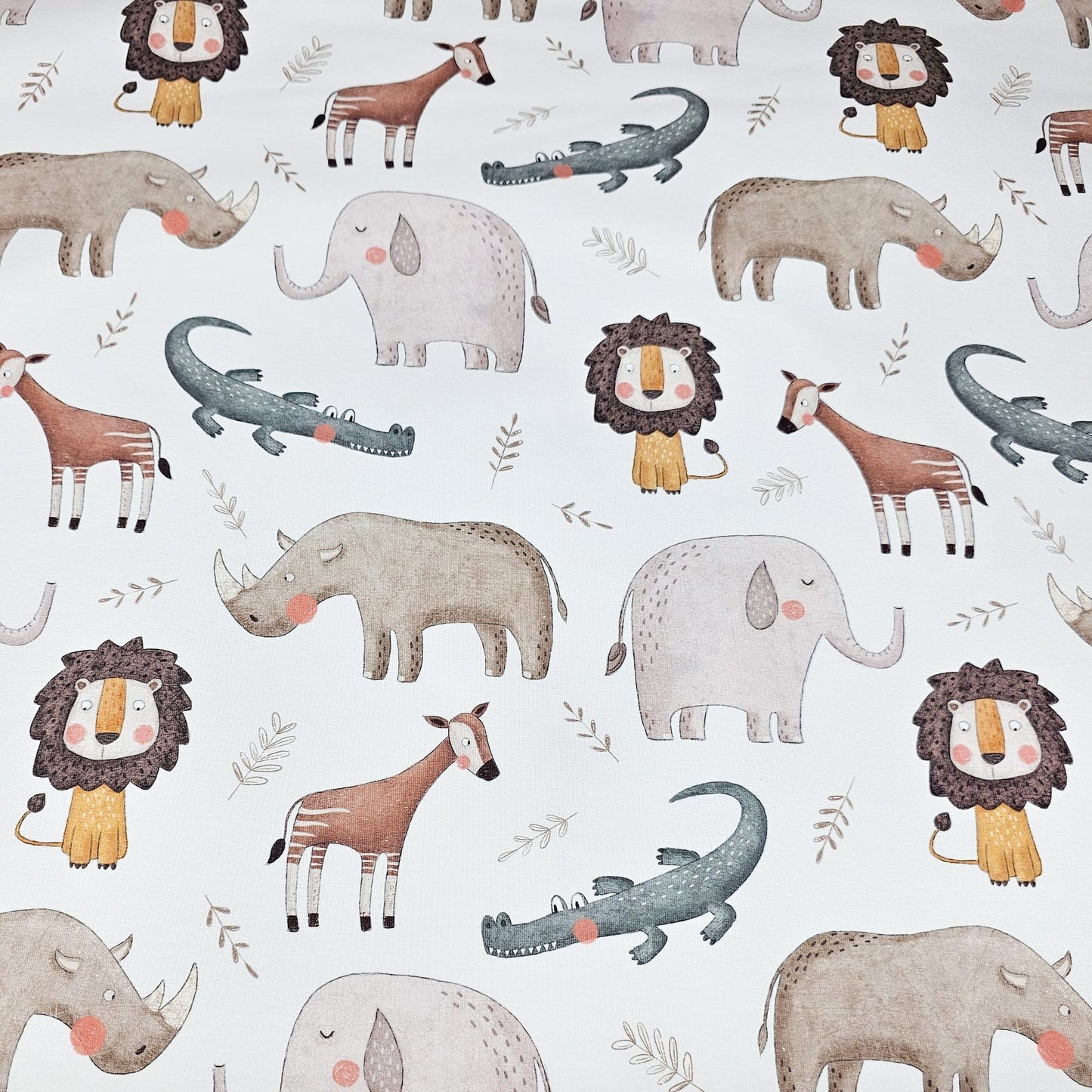 Jersey Afrika: Elefant, Löwe, Nashorn Meterware - elli&else