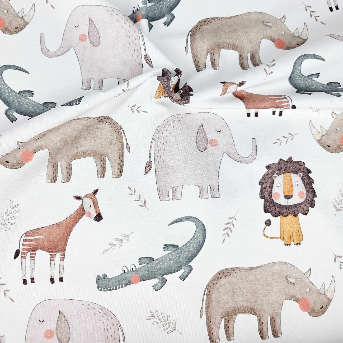 Jersey Afrika: Elefant, Löwe, Nashorn Meterware - elli&else