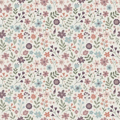 Jersey Blüten und Blätter Meterware - elli&else