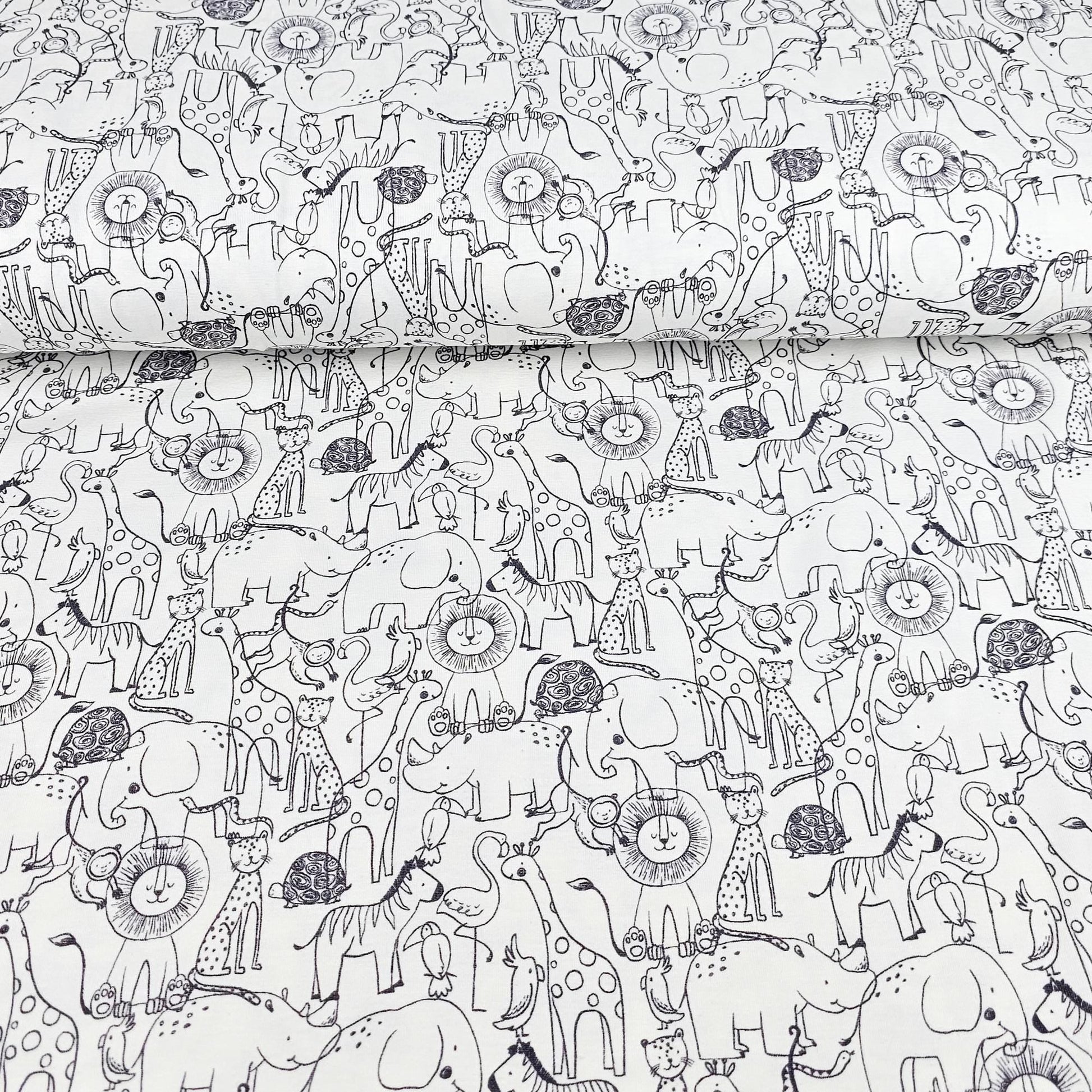 Jersey Safari Tiere Meterware - elli&else