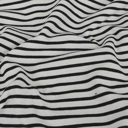 Jersey Streifen schwarz weiß Meterware - elli&else