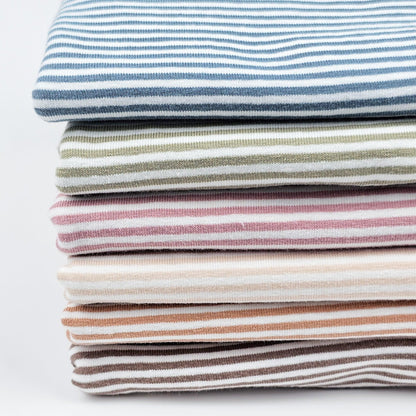 Jersey Streifen stoneblue Meterware - elli&else