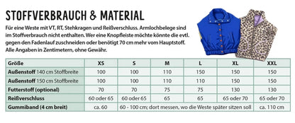 Schnittmuster Oversized Weste Lynn für Damen - Gr. 36-52