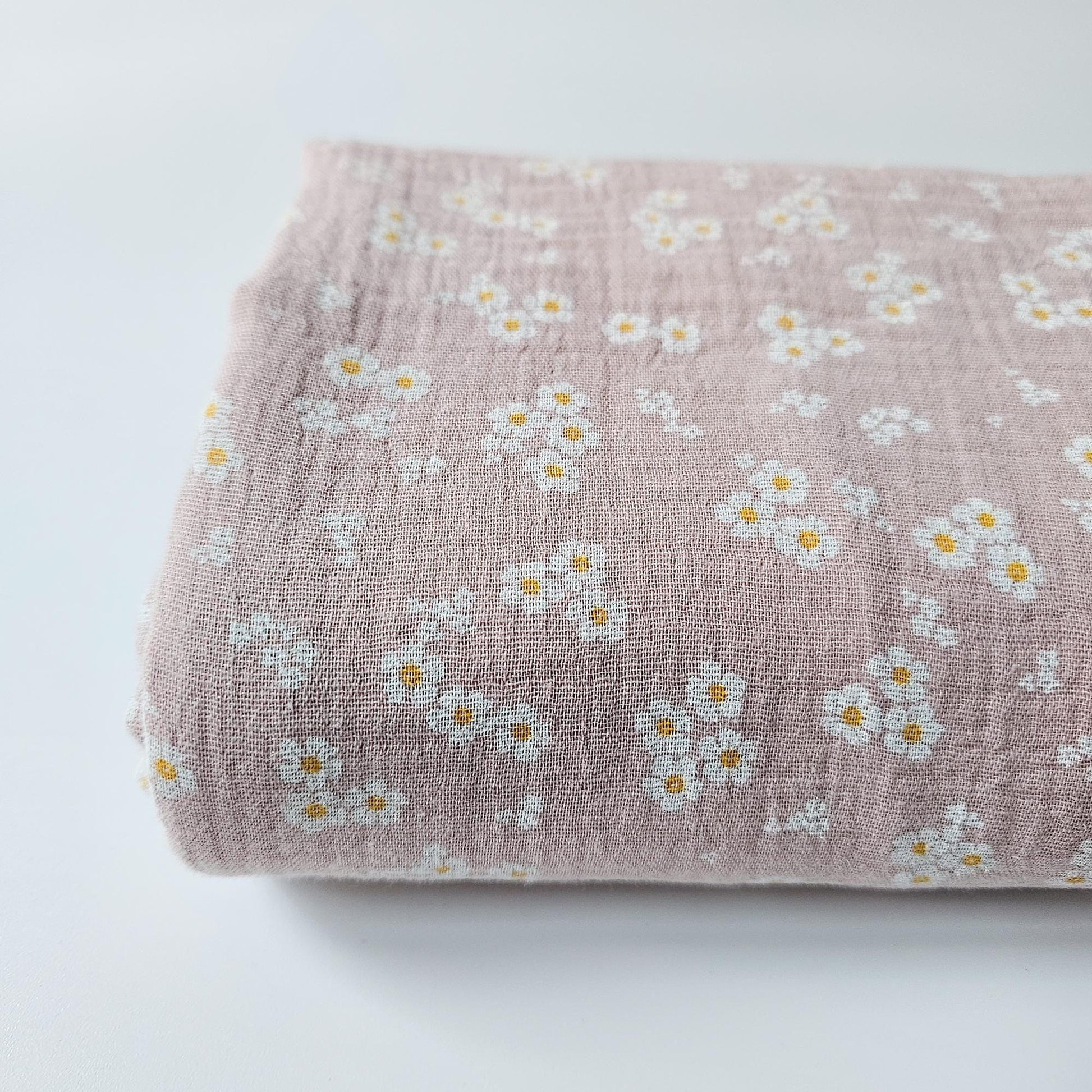 Musselin Blümchen altrosa Meterware - elli&else