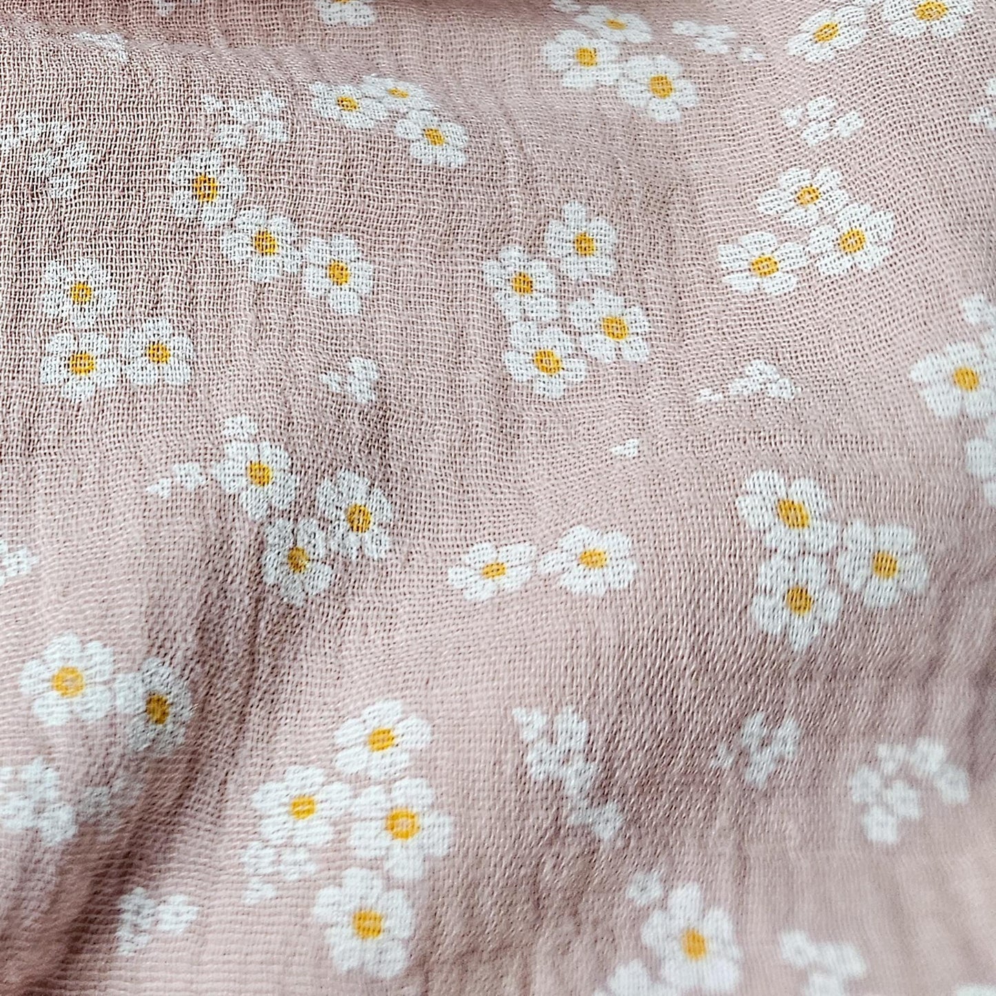 Musselin Blümchen altrosa Meterware - elli&else