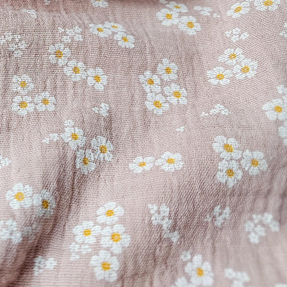 Musselin Blümchen altrosa Meterware - elli&else