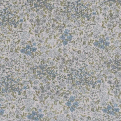 Musselin Blumen Blütenmix blau Meterware - elli&else