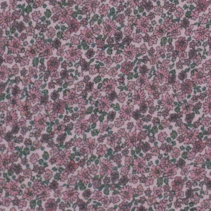 Musselin Blumen mauve Meterware - elli&else