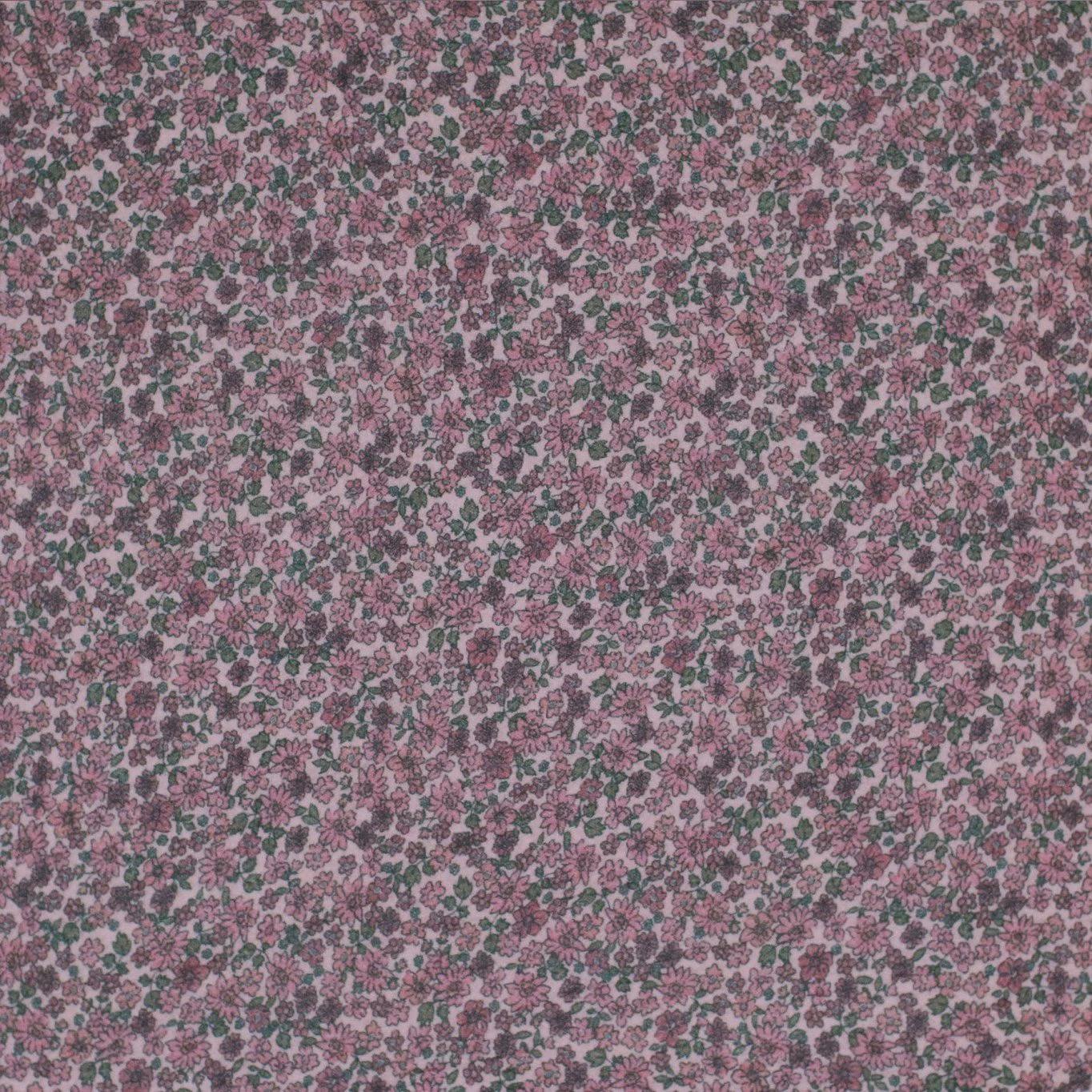 Musselin Blumen mauve Meterware - elli&else