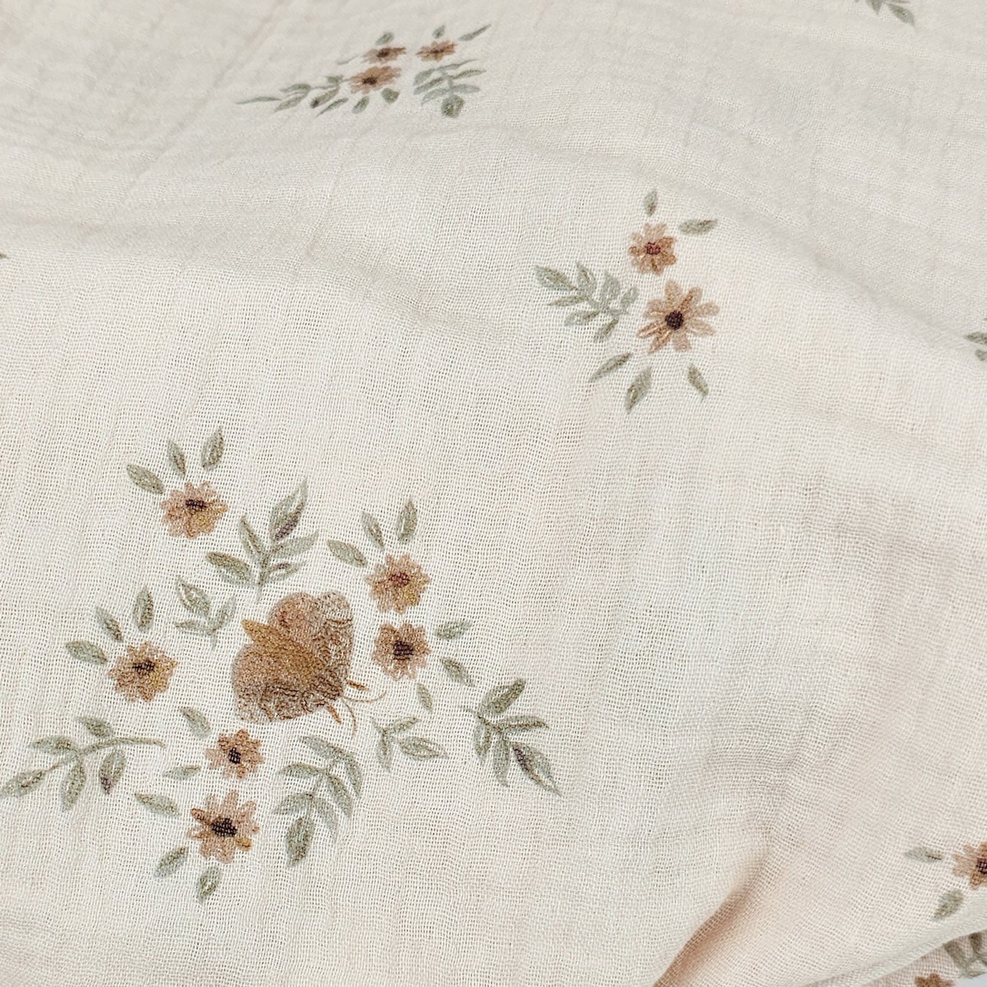 Musselin Blumen & Motten Meterware - elli&else
