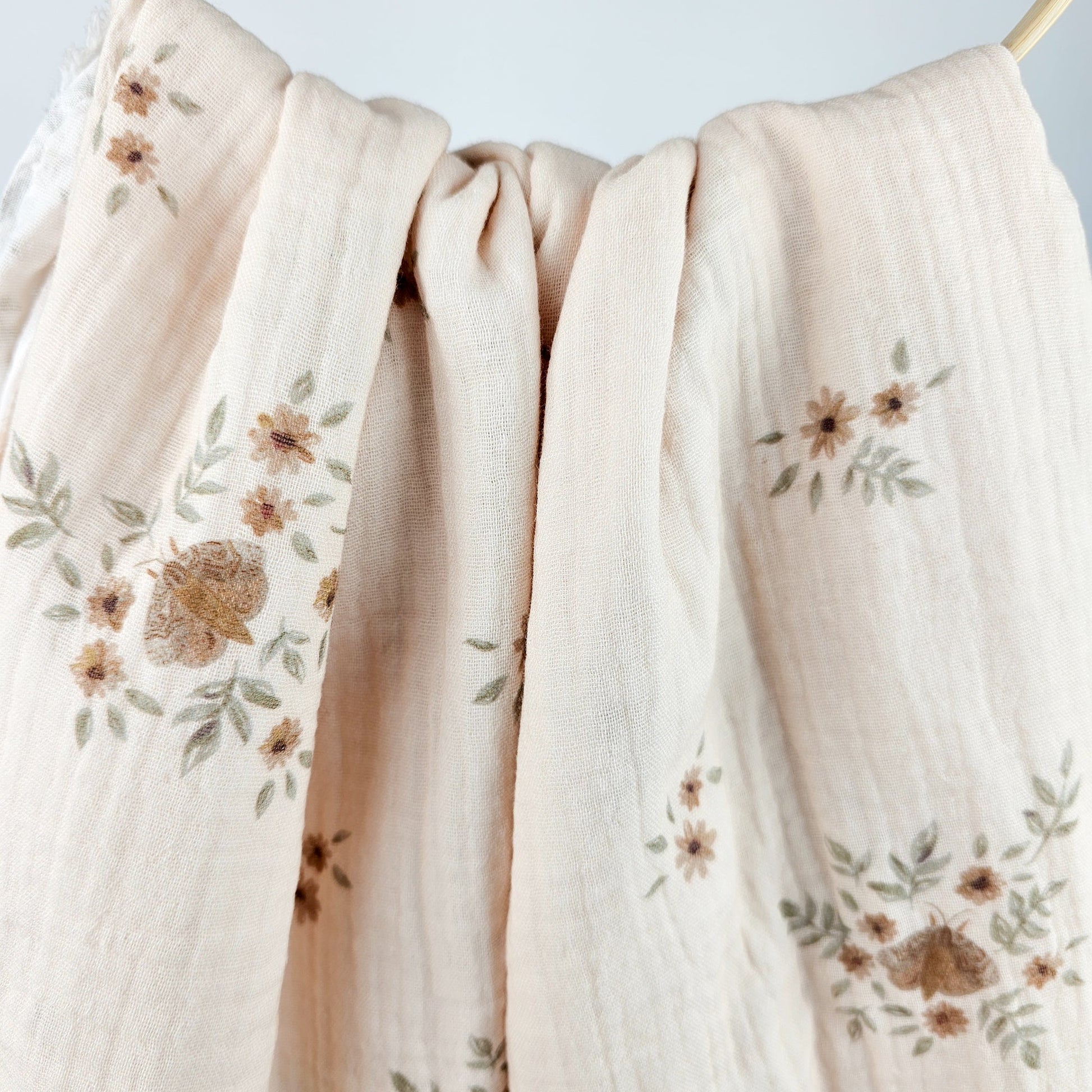 Musselin Blumen & Motten Meterware - elli&else