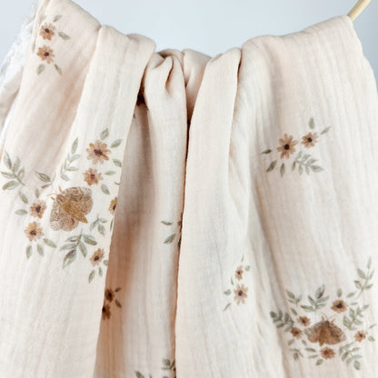 Musselin Blumen & Motten Meterware - elli&else