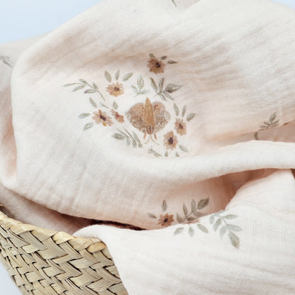 Musselin Blumen & Motten Meterware - elli&else