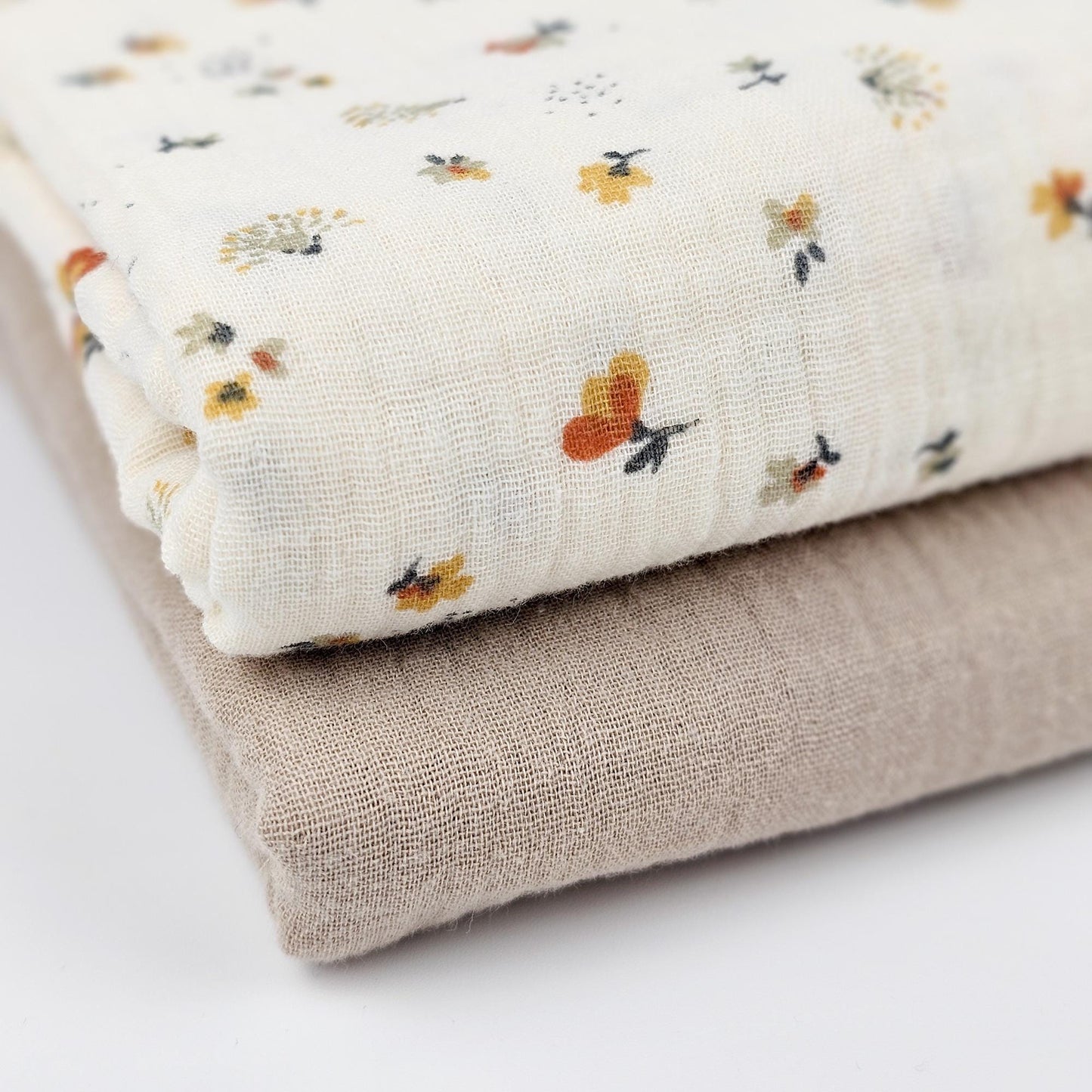 Musselin Blumen und Igel Meterware - elli&else