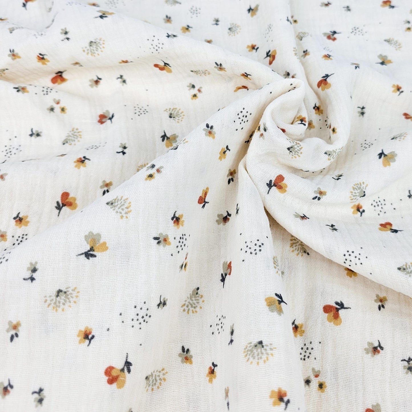 Musselin Blumen und Igel Meterware - elli&else