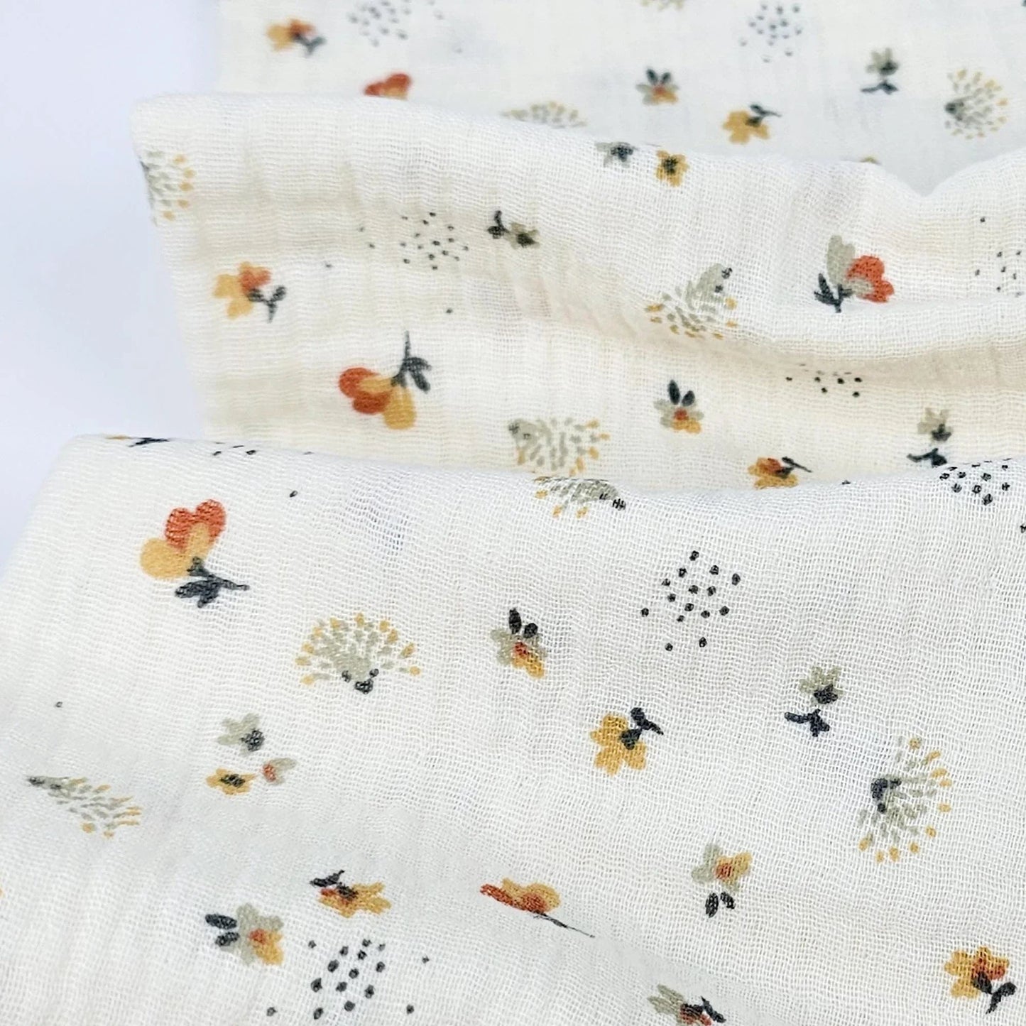 Musselin Blumen und Igel Meterware - elli&else