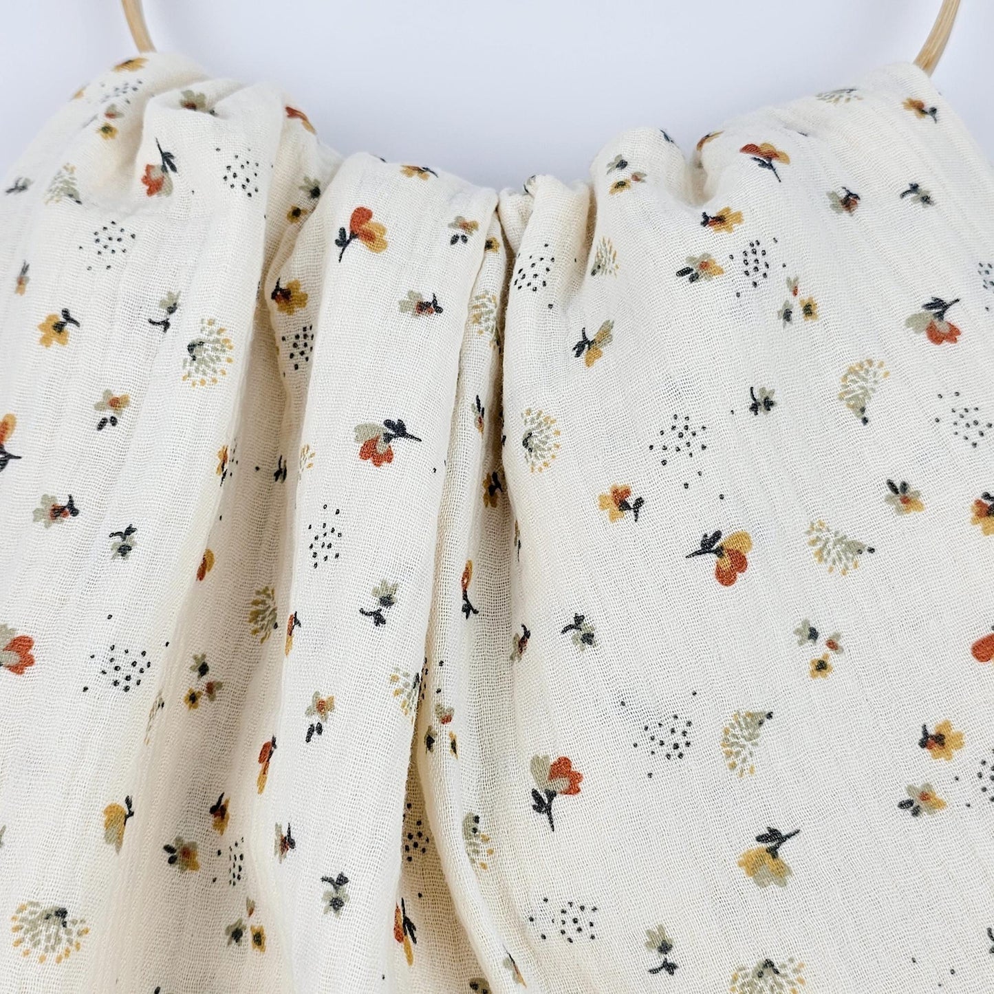 Musselin Blumen und Igel Meterware - elli&else