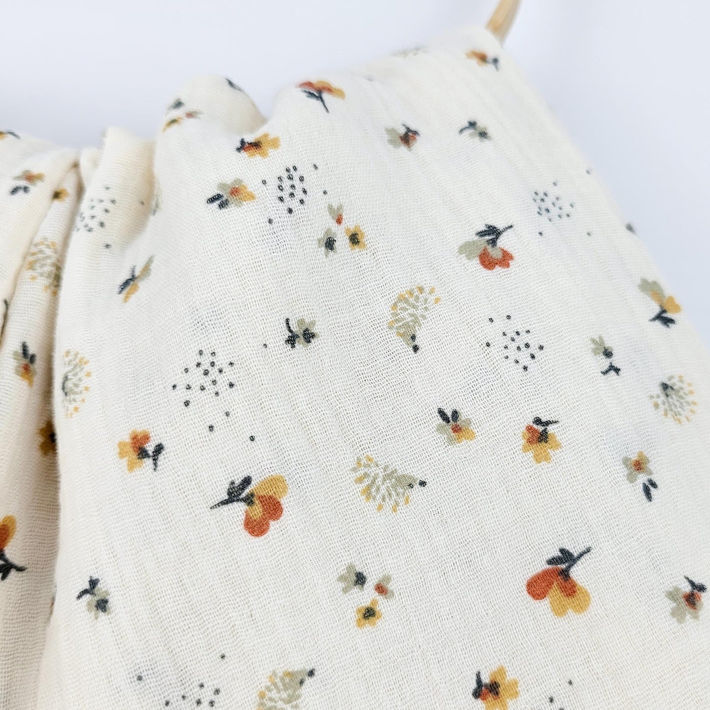 Musselin Blumen und Igel Meterware - elli&else