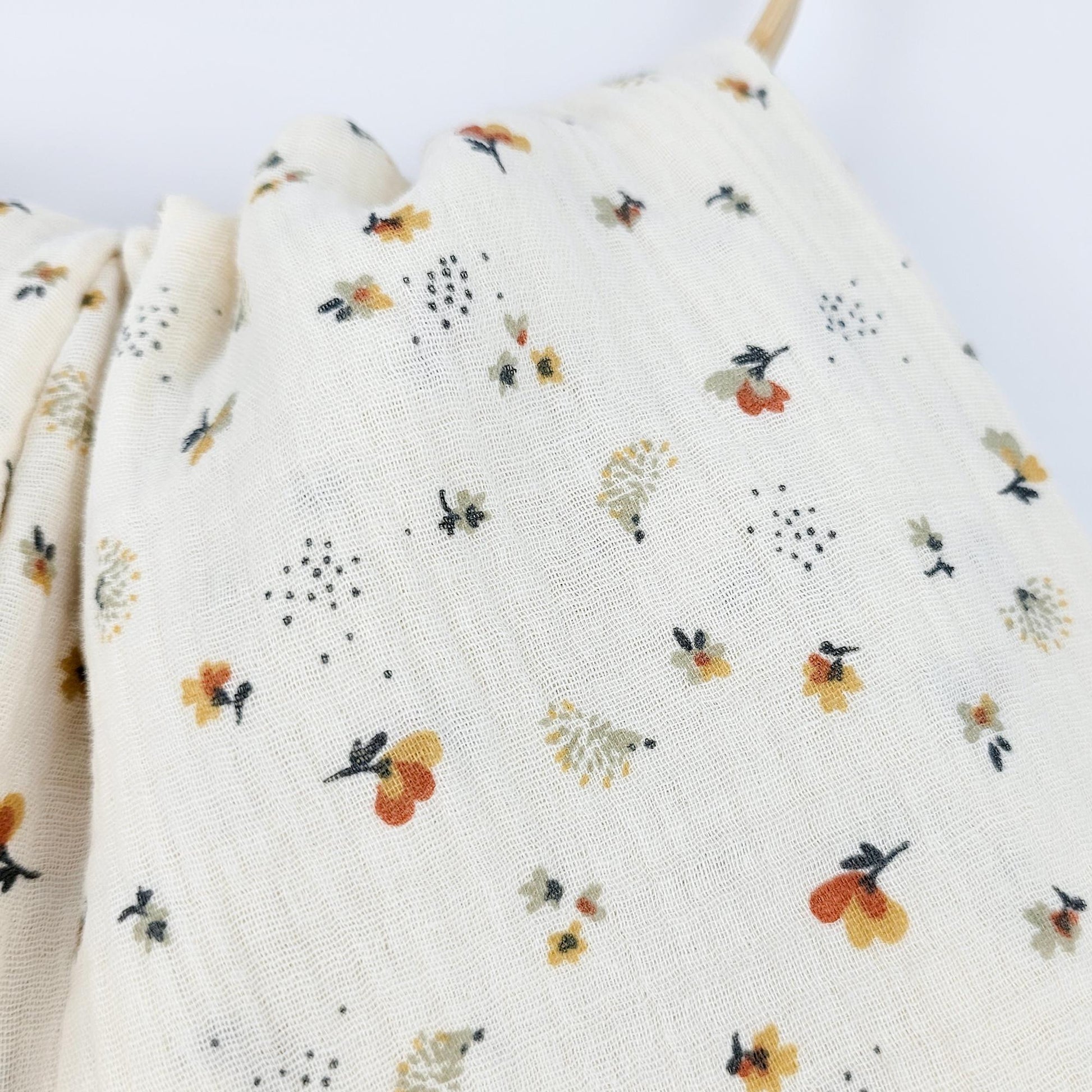 Musselin Blumen und Igel Meterware - elli&else