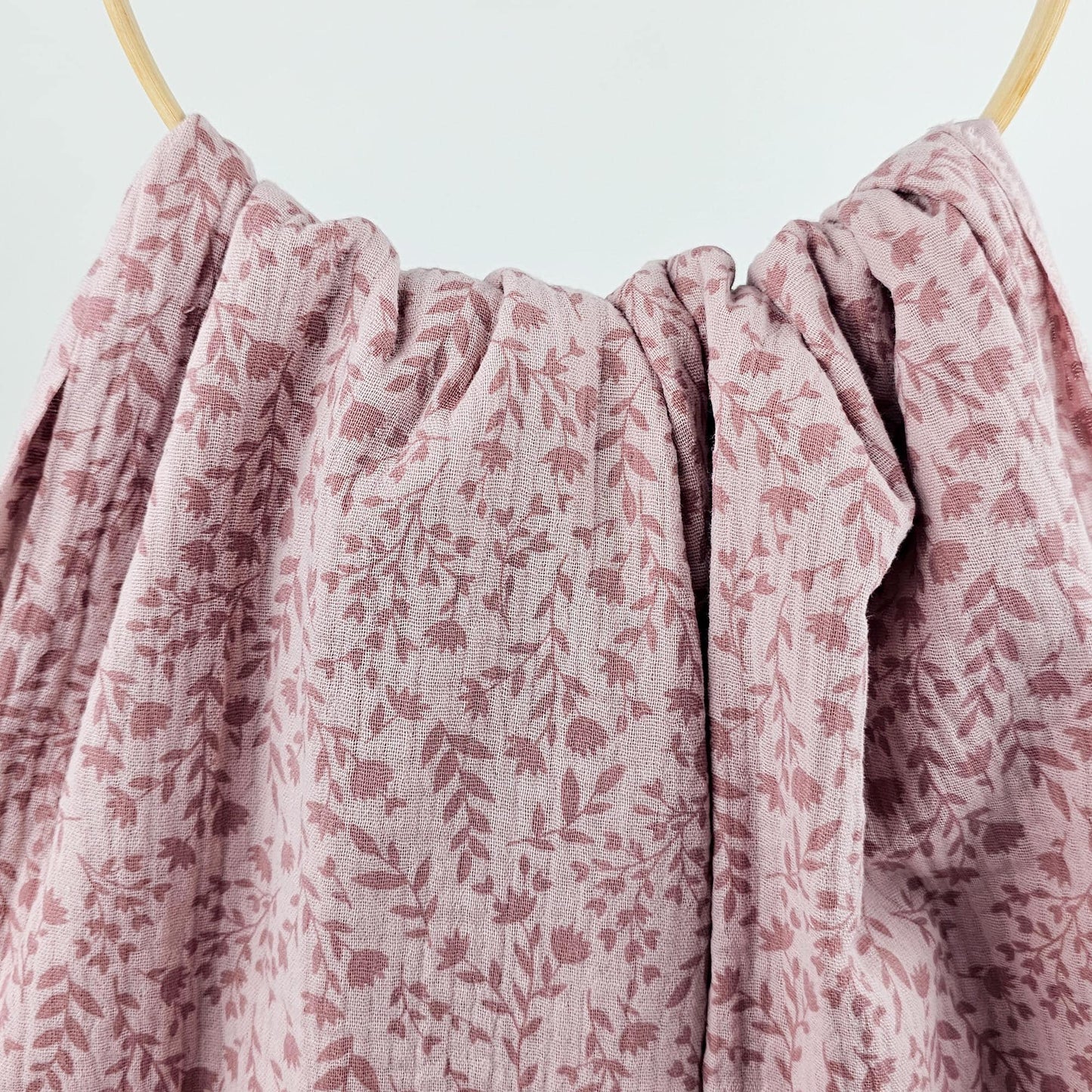 Musselin Blumenprint altrosé Meterware - elli&else