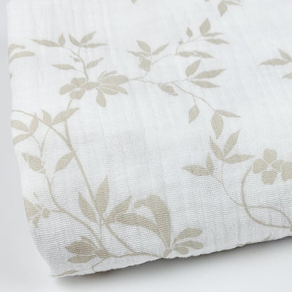 Musselin Blumenprint beige Meterware - elli&else