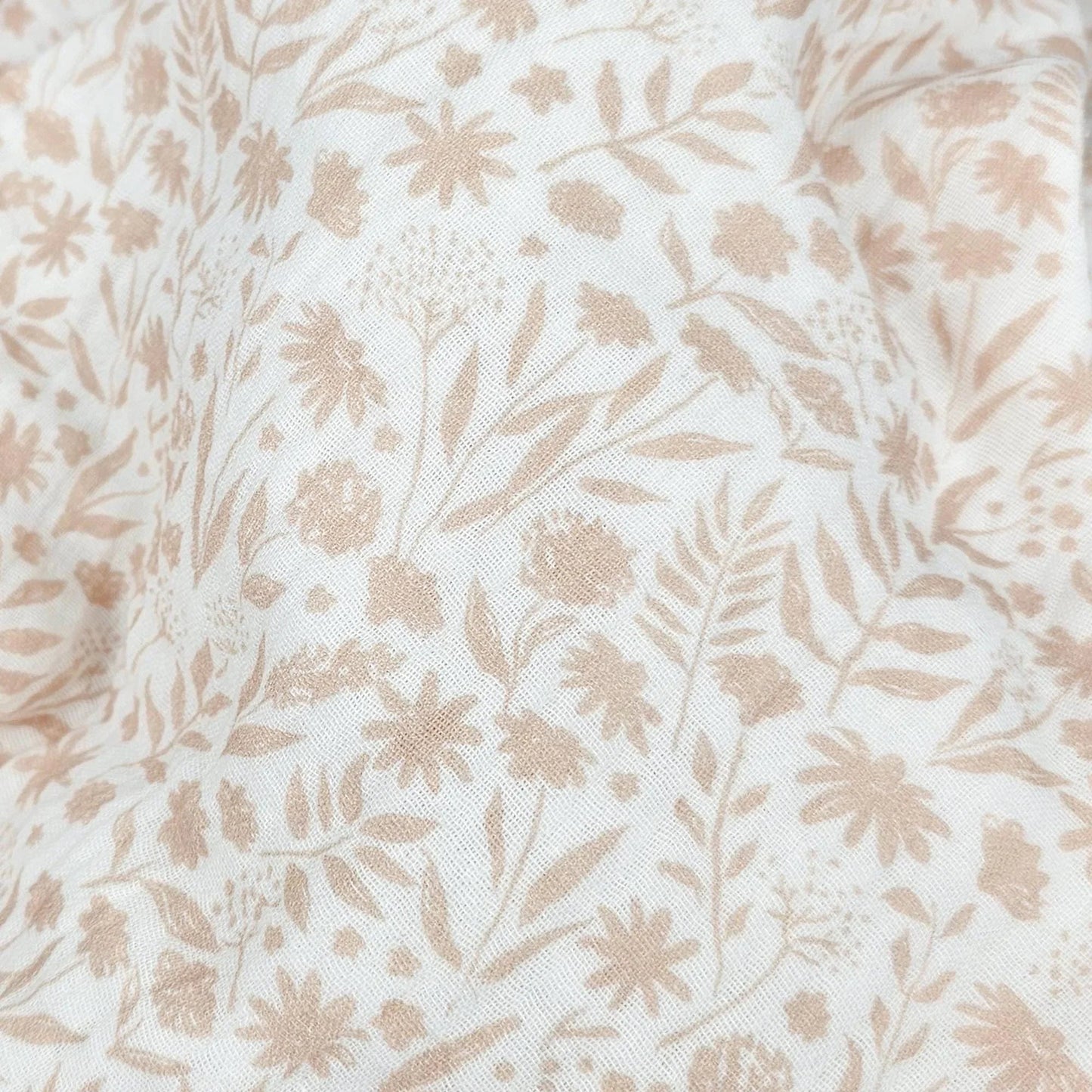 Musselin Blumenprint rosé Meterware - elli&else