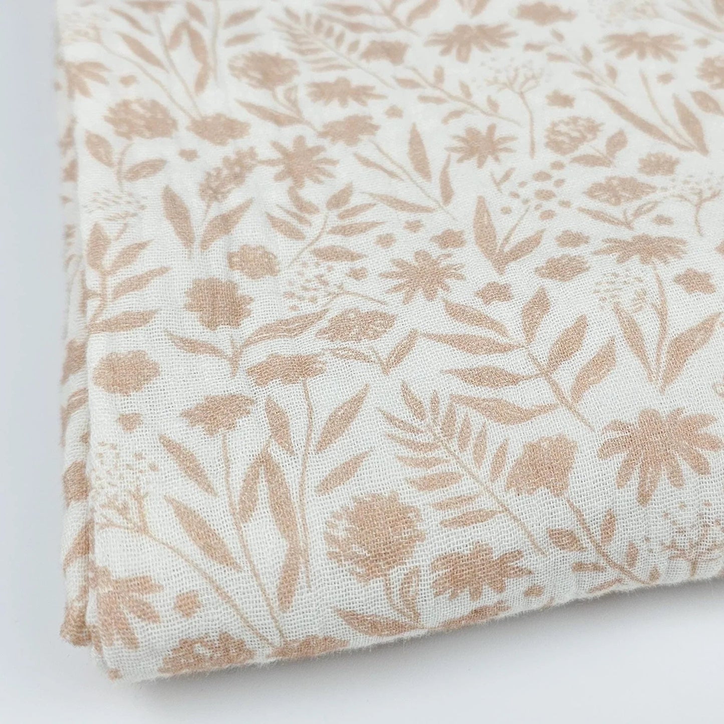 Musselin Blumenprint rosé Meterware - elli&else