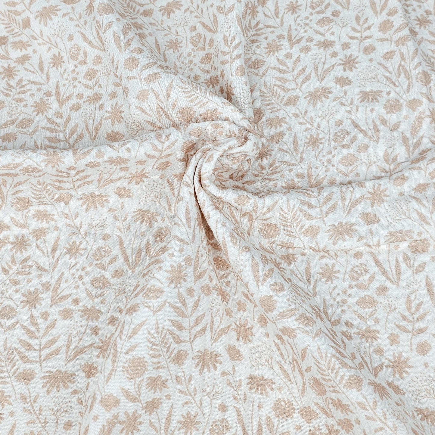 Musselin Blumenprint rosé Meterware - elli&else