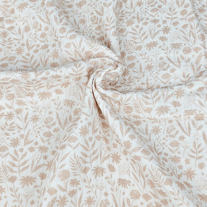 Musselin Blumenprint rosé Meterware - elli&else