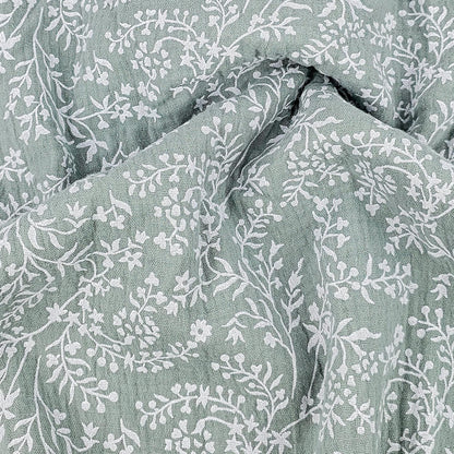 Musselin Blumenprint salbei Meterware - elli&else