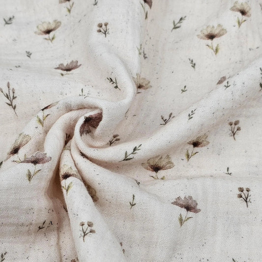 Musselin Boho Flowers Meterware - elli&else