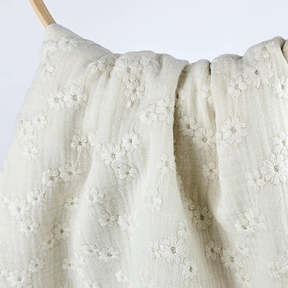 Musselin Embrodery naturweiß Meterware - elli&else