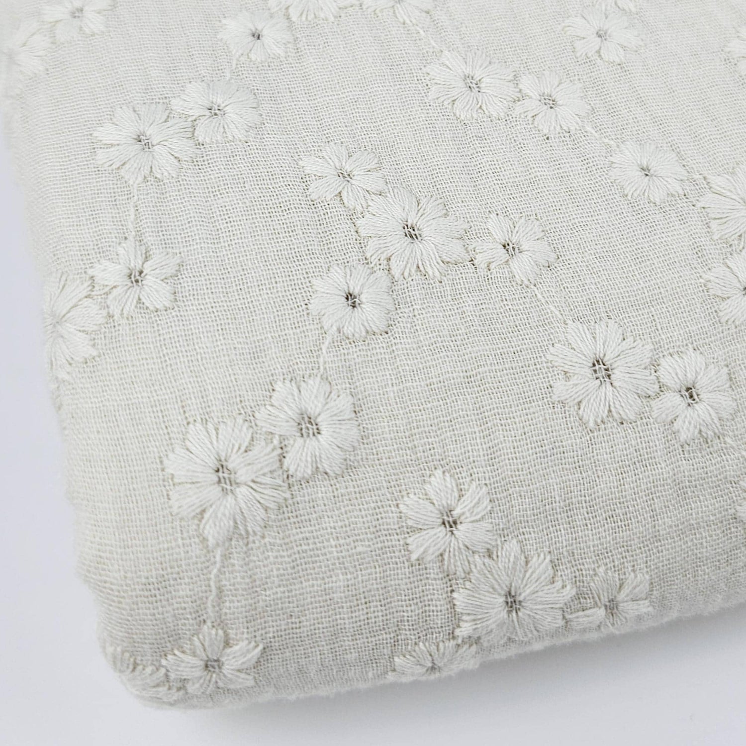 Musselin Embrodery naturweiß Meterware - elli&else