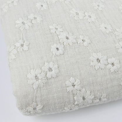 Musselin Embrodery naturweiß Meterware - elli&else
