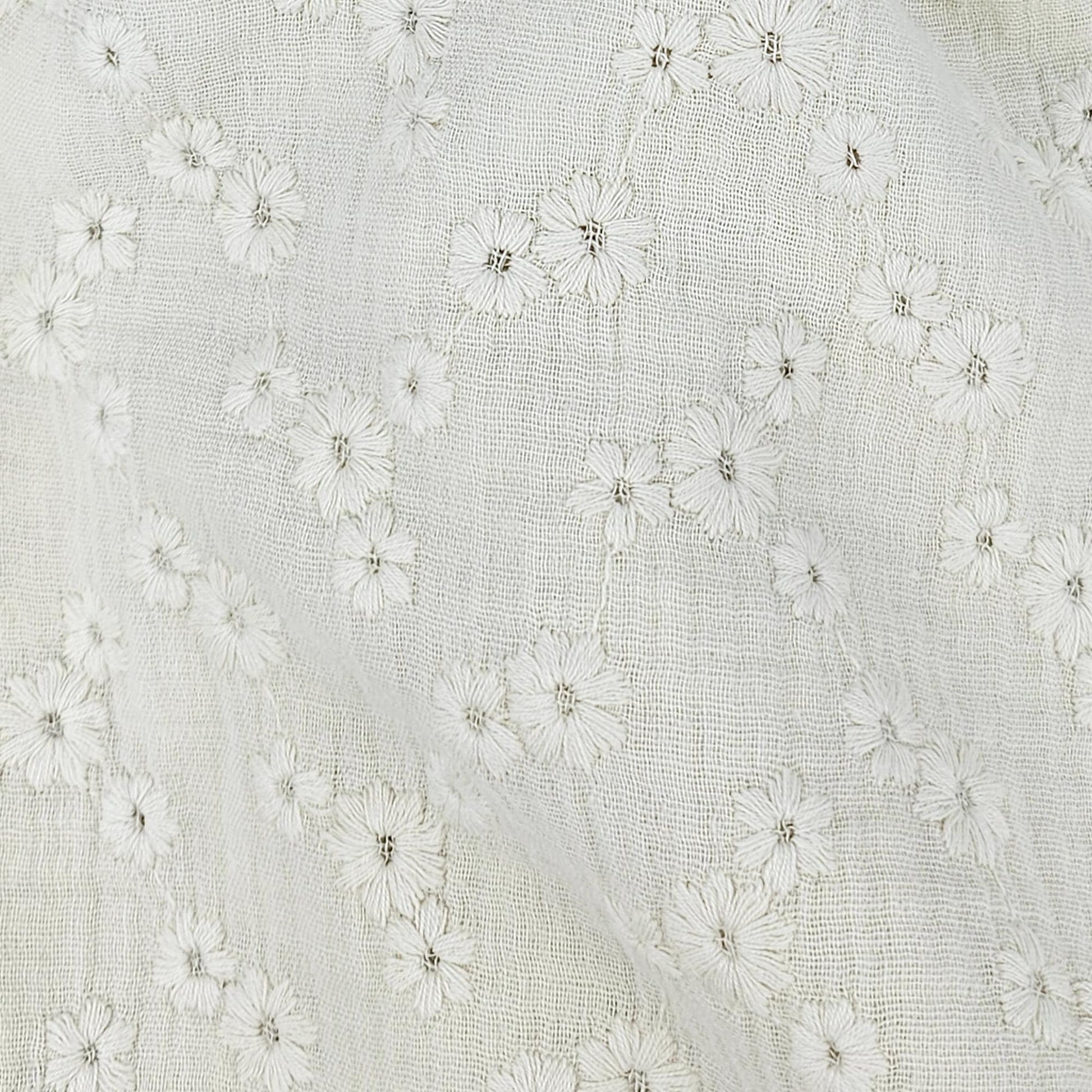 Musselin Embrodery naturweiß Meterware - elli&else