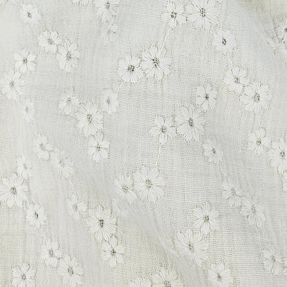 Musselin Embrodery naturweiß Meterware - elli&else