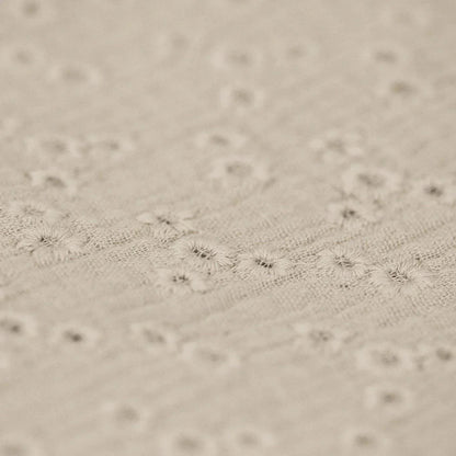 Musselin Embroidery Millefleurs beige Meterware - elli&else