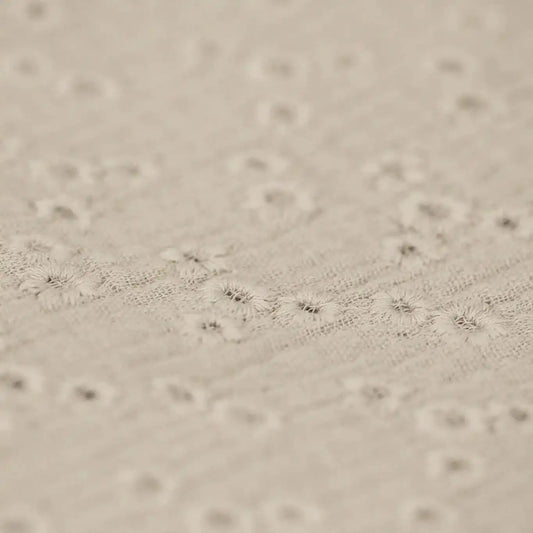 Musselin Embroidery Millefleurs beige - Stoff bei elli&else