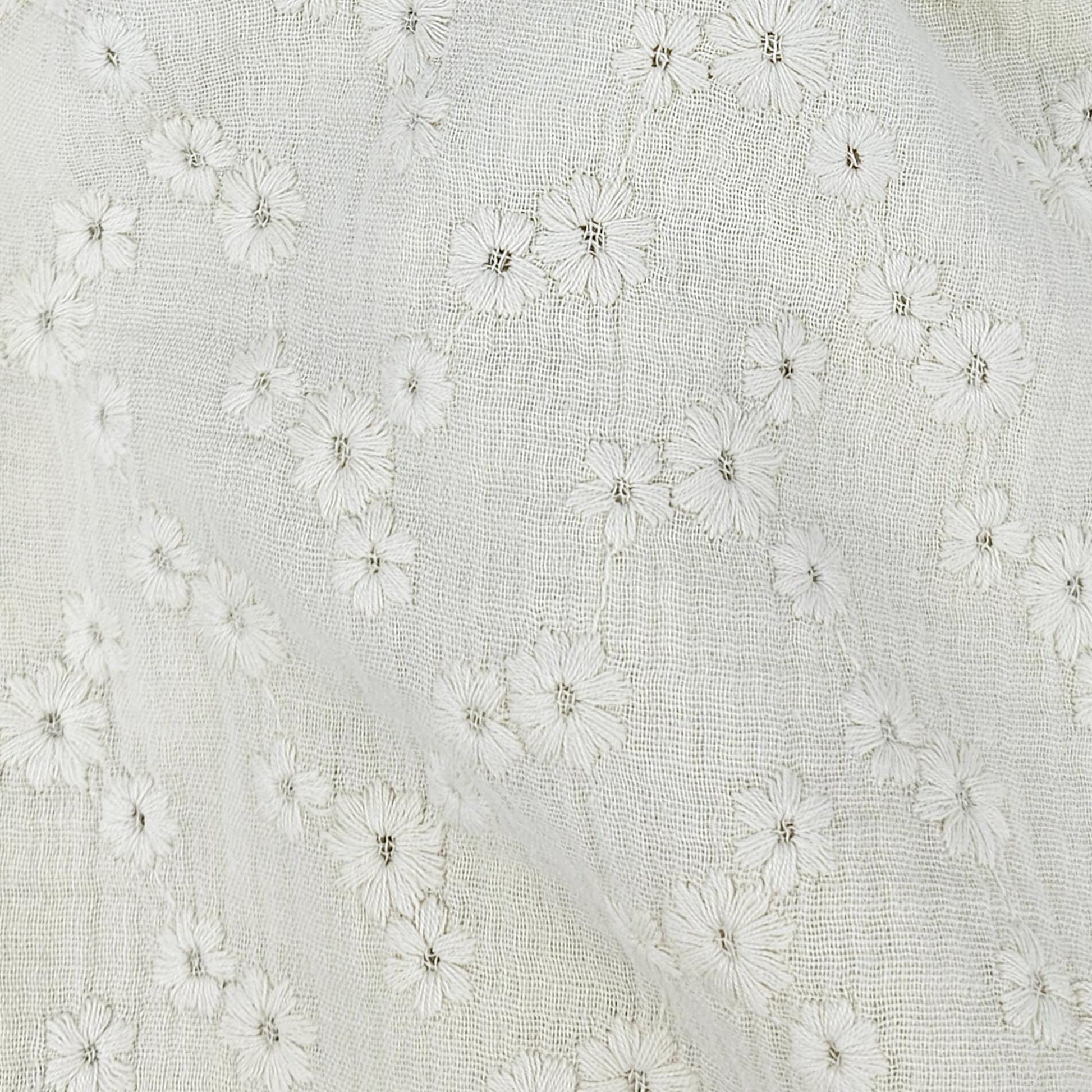 Musselin Embroidery naturweiß Meterware - elli&else